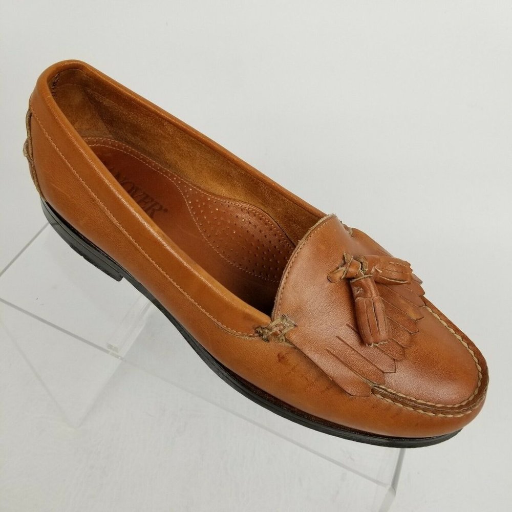 Hanover Handsewn Mens Tassel Loafers Brown Sz 7.5